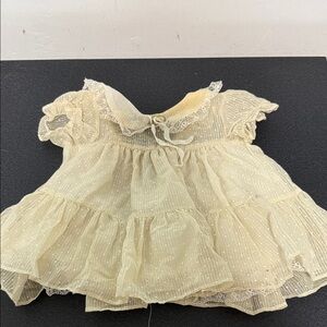 JCPenney Ivory Lace Baby Dress toddle time vintage